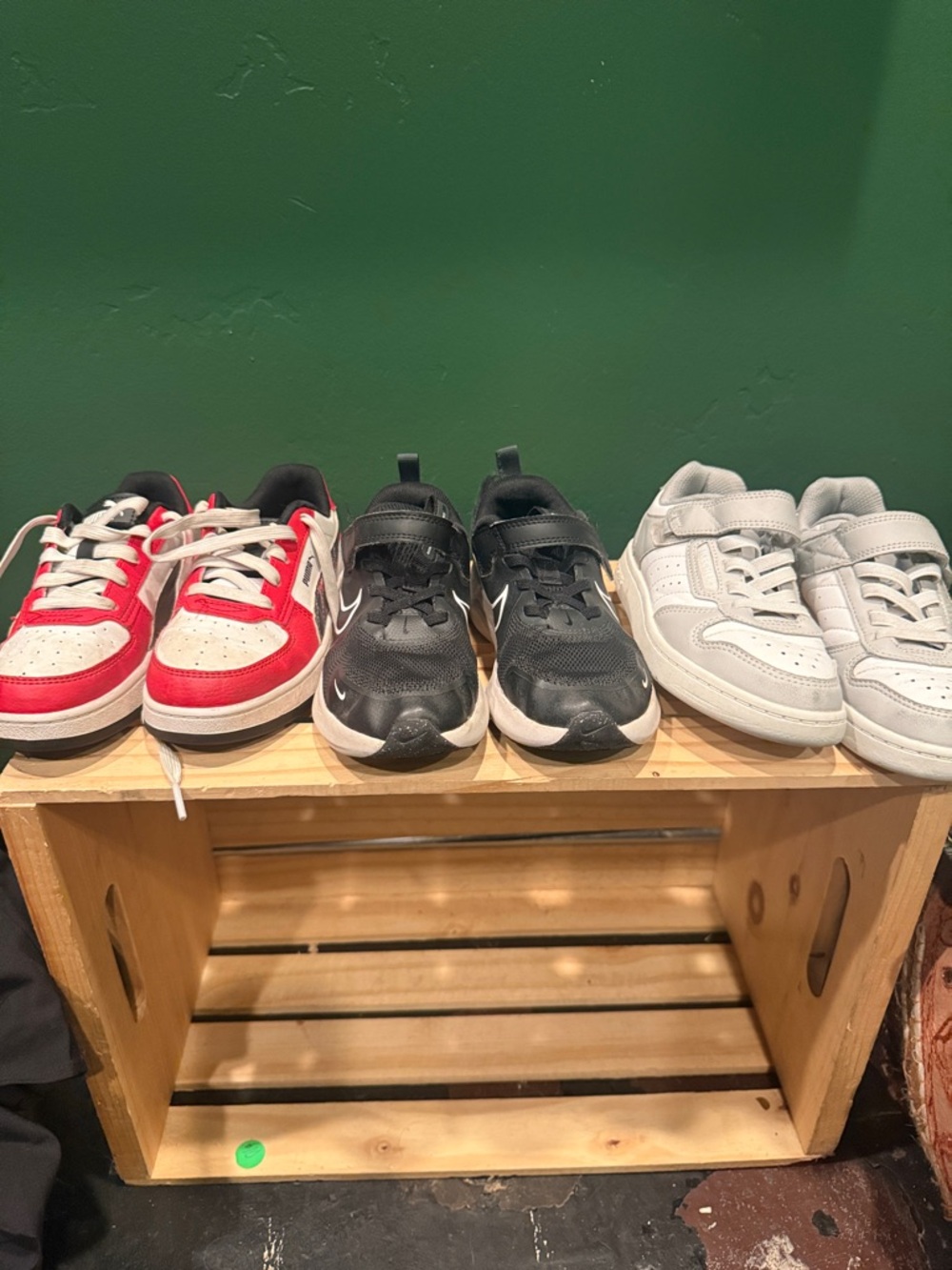 Kids Black Athletic Sneakers - Comfortable Everyday Sport Shoes